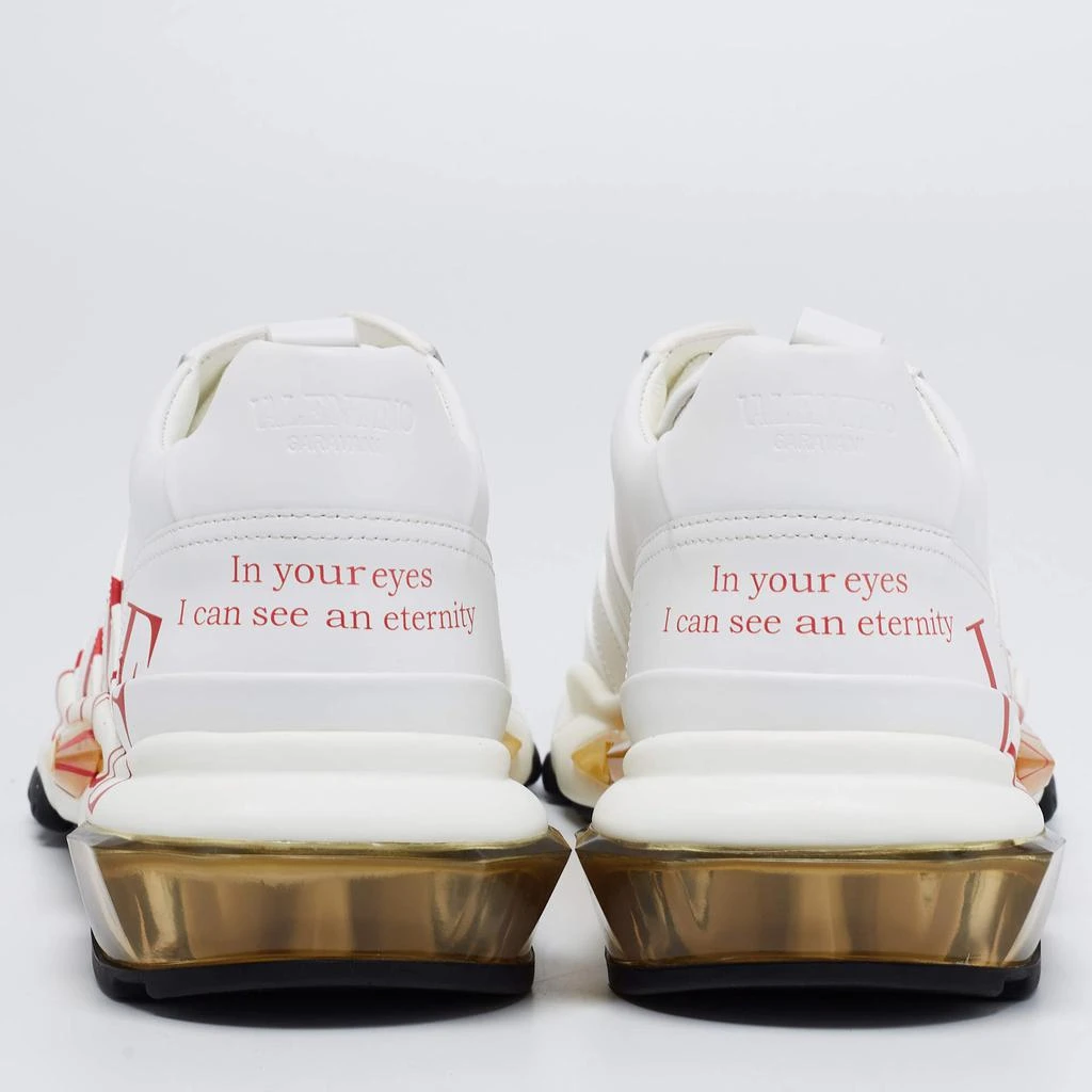 商品Valentino|Valentino White Leather Bounce Love Logo Sneakers Size 38.5,价格¥3774,第5张图片详细描述