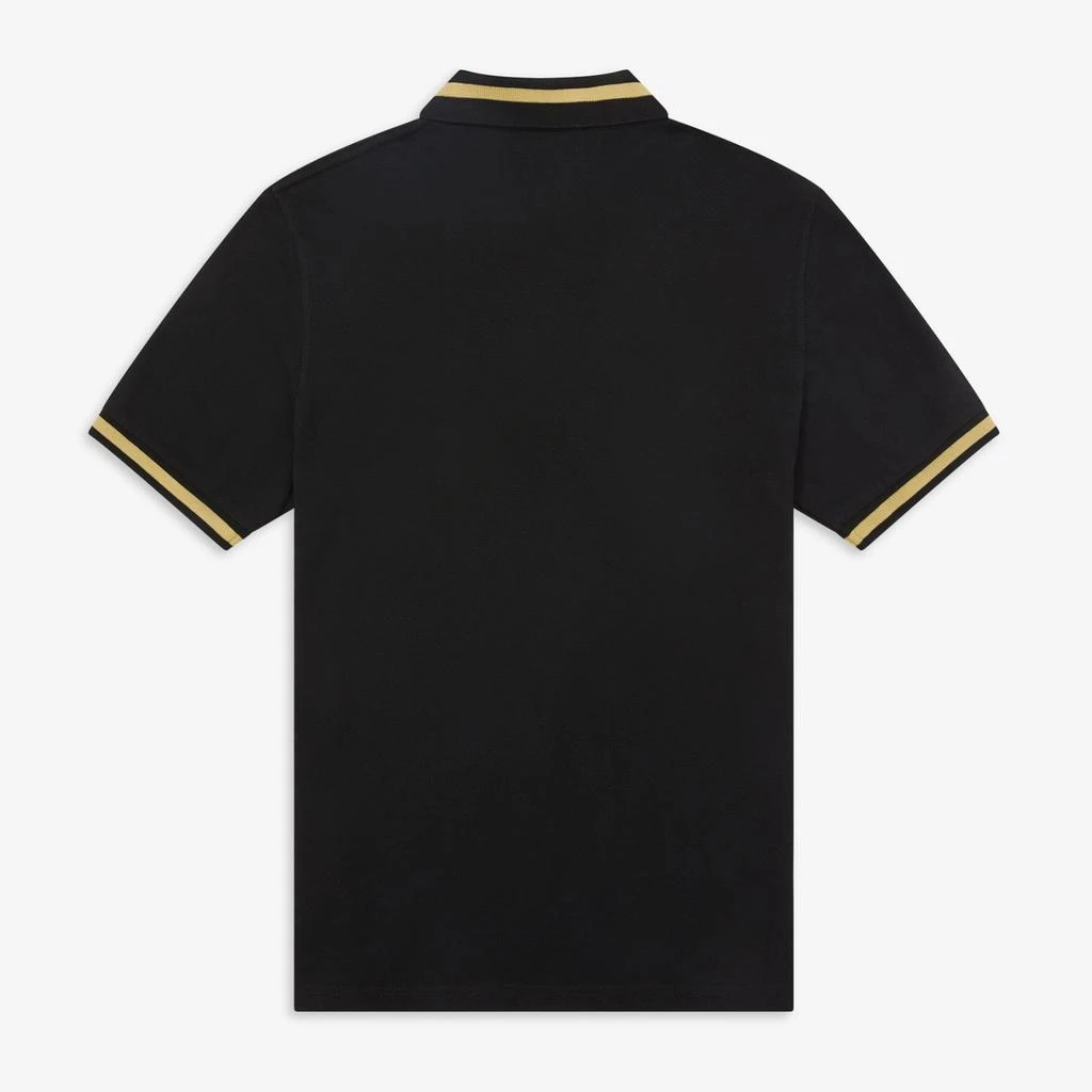 商品Fred Perry|Fred Perry Men's Single Tipped Fred Perry Polo Shirt - Black/Champagne,价格¥592,第2张图片详细描述