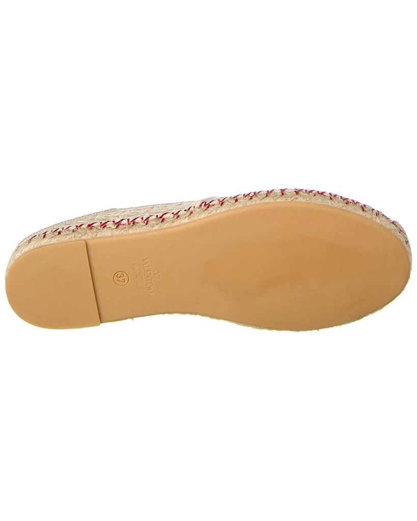 商品Valentino|Valentino Atelier Canvas & Leather Espadrille,价格¥3509,第4张图片详细描述