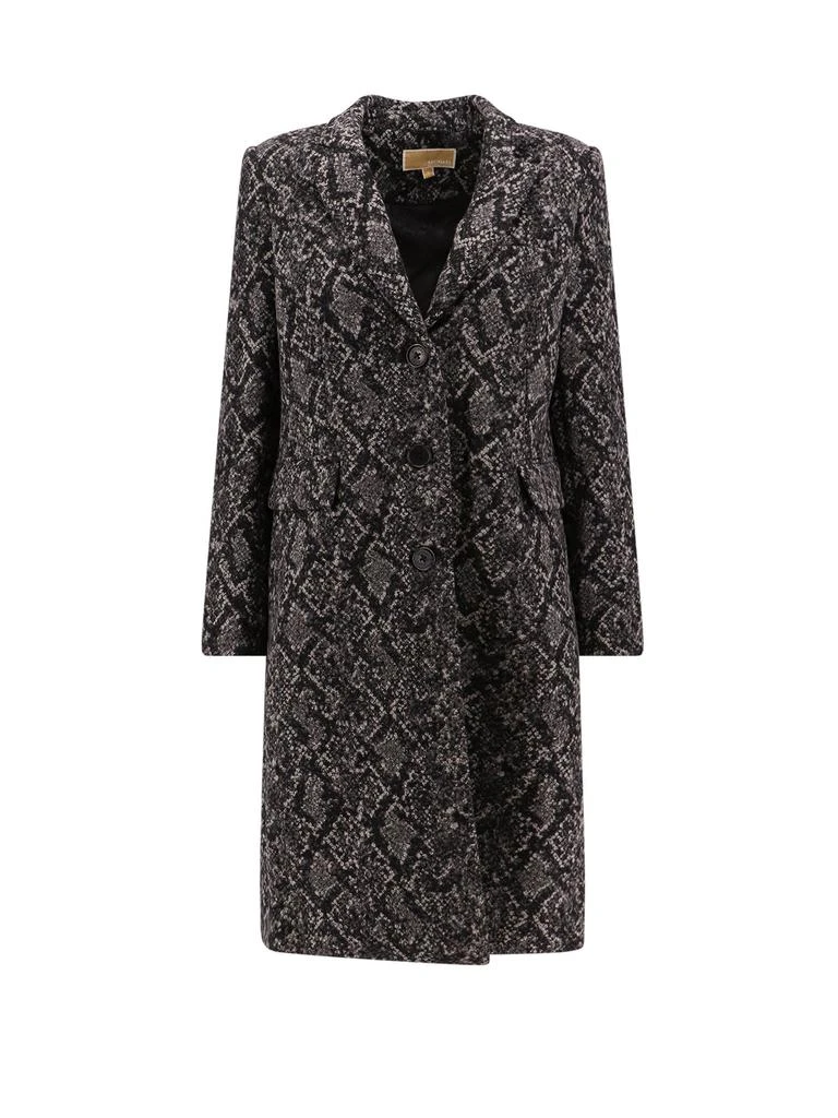 商品Michael Kors|Michael Michael Kors Single Breasted Snake Jacquard Coat,价格¥5050,第1张图片