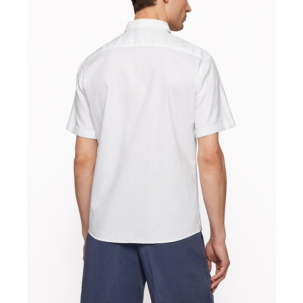 商品Hugo Boss|BOSS Men's Slim-Fit Short-Sleeved Shirt,价格¥714,第4张图片详细描述