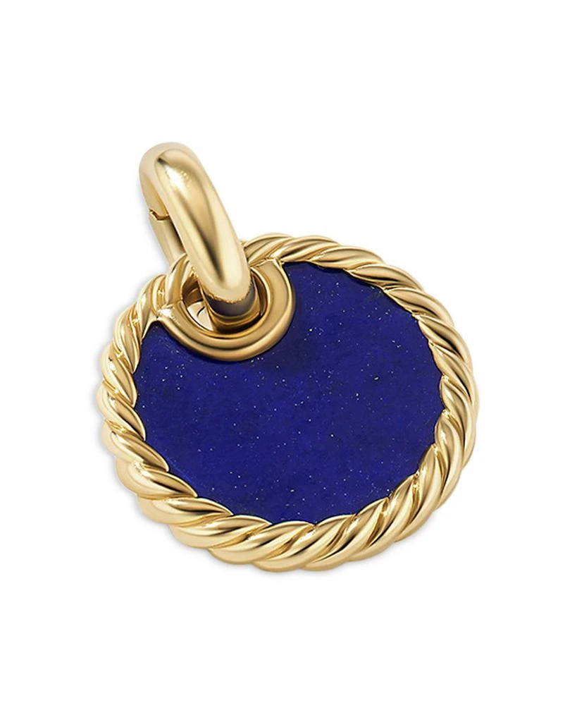 商品David Yurman|Elements® Disc Pendant in 18K Yellow Gold with Lapis,价格¥7100,第1张图片