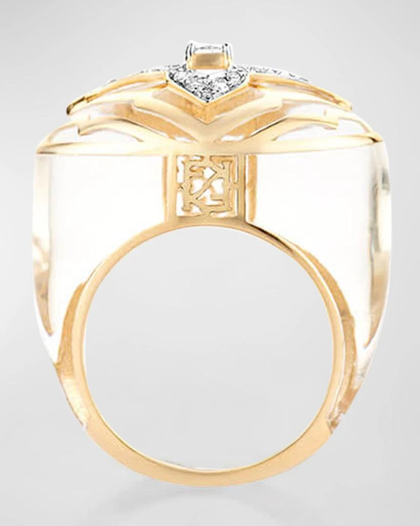 商品Farah Khan Atelier|18K Yellow Gold Pure Clear Kashmir Vivacious Ring, Size 7,价格¥15442,第3张图片详细描述
