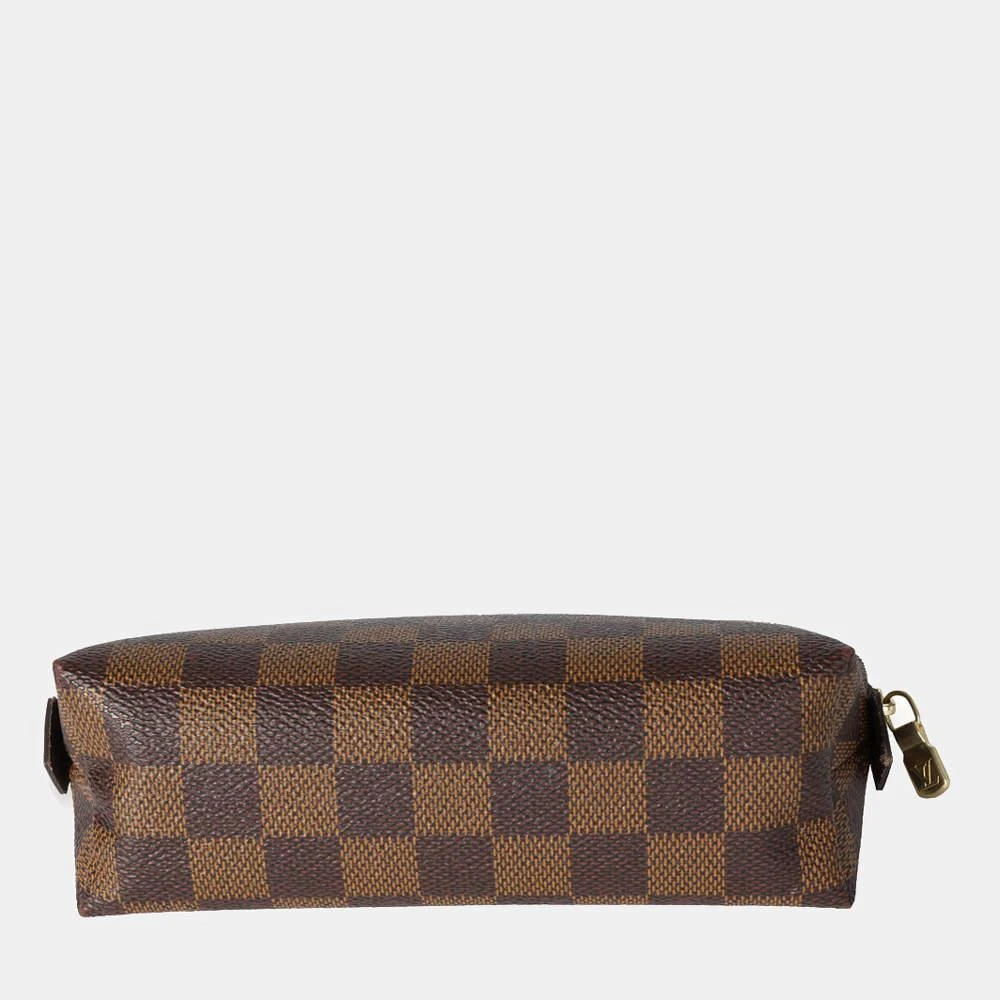 商品[二手商品] Louis Vuitton|Louis Vuitton Brown Damier Ebene Canvas Cosmetic Clutch Bag ,价格¥4445,第4张图片详细描述