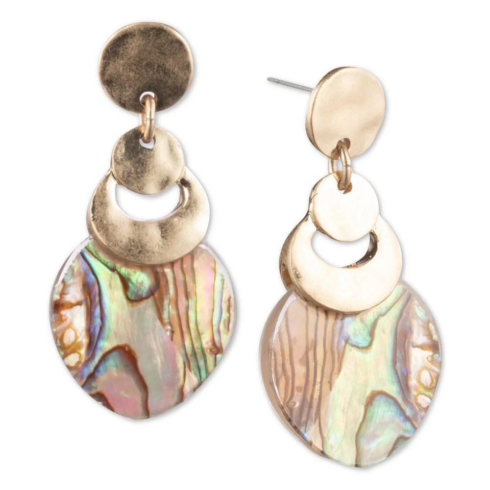 商品Lonna & Lilly|Gold-Tone Abalone-Look Medium Drop Earrings,价格¥194,第1张图片