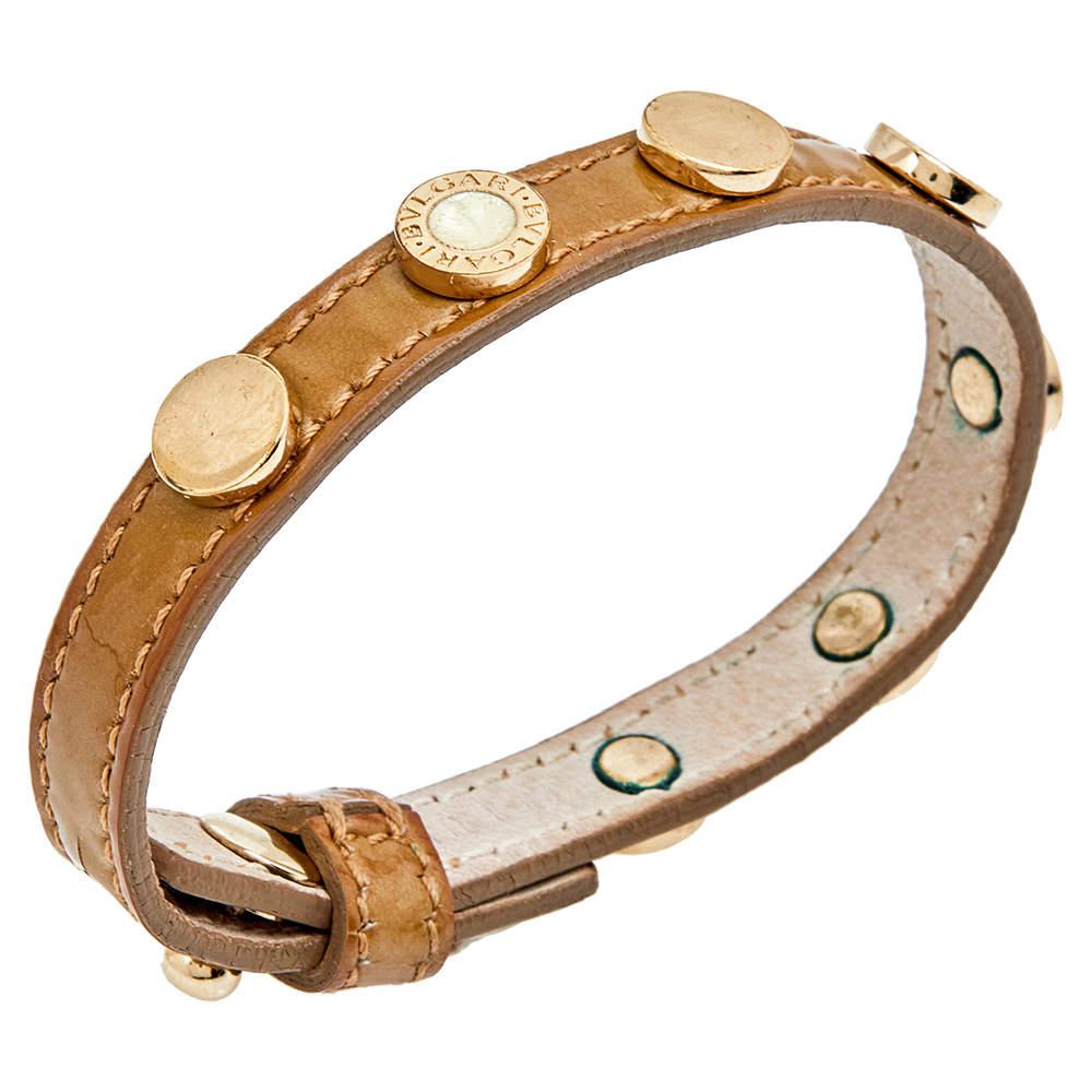 Bvlgari Beige Reversible Studded Enamel Le Bracelet商品第3张图片规格展示