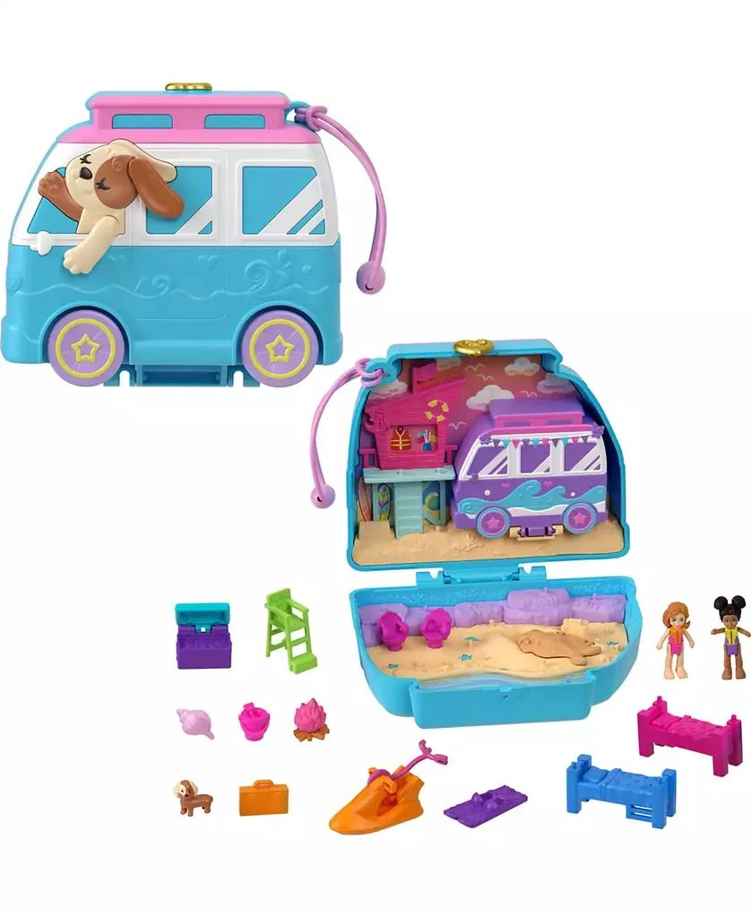 商品Polly Pocket|Dolls and Playset, Travel Toys, Seaside Puppy Ride Compact,价格¥90,第2张图片详细描述