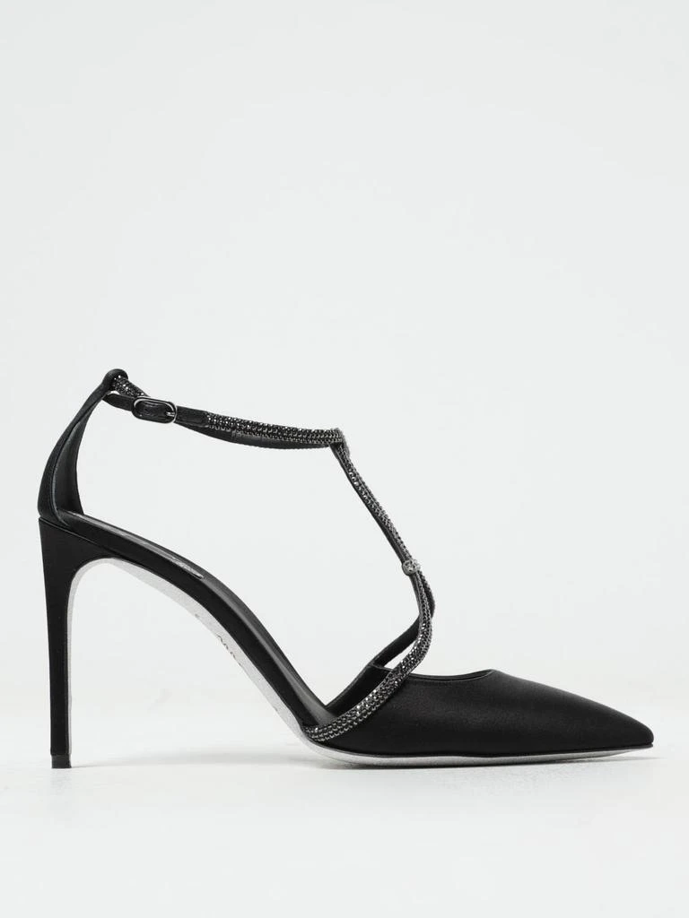 商品Rene Caovilla|René Caovilla Clippy Pumps in satin with rhinestones,价格¥6426,第1张图片