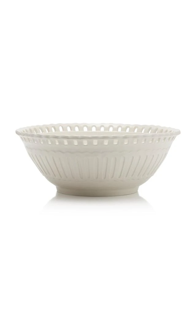 商品MoDA|Moda Domus - Large Balconata Creamware Salad Bowl - White - Moda Operandi,价格¥1095,第1张图片