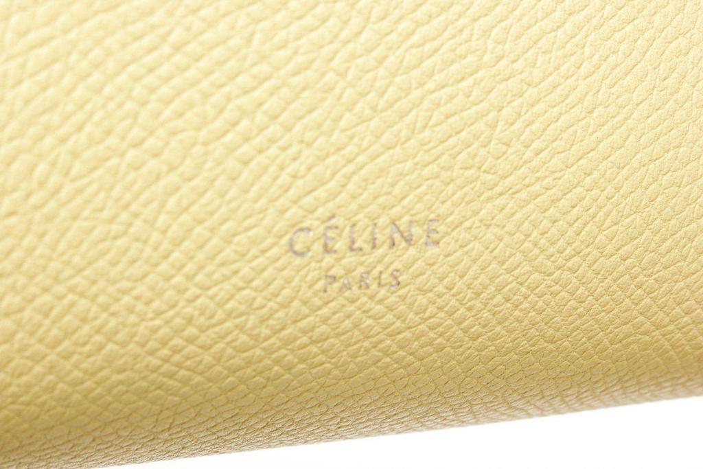 商品[二手商品] Celine|Celine Yellow Leather Micro Belt Bag Tex Shoulder Bag,价格¥13113,第7张图片详细描述