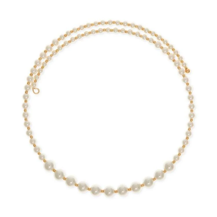 商品Anne Klein|Gold-Tone Imitation Pearl Adjustable Choker Necklace,价格¥69,第1张图片