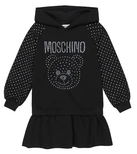 商品Moschino|缀饰棉质混纺连帽连衣裙,价格¥1066,第1张图片