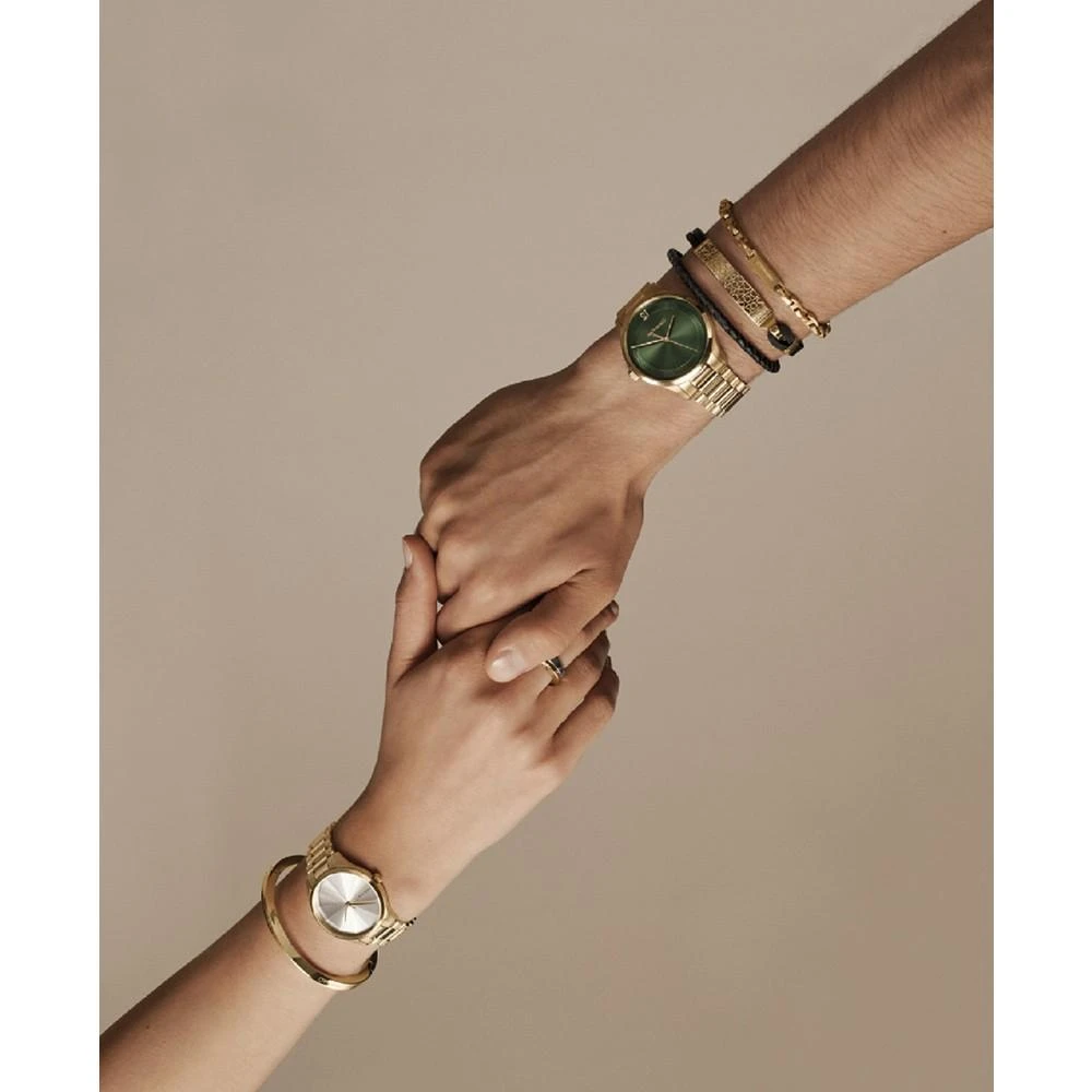 商品Calvin Klein|Unisex 3-Hand Gold-Tone Stainless Steel Bracelet Watch 35mm,价格¥1467,第4张图片详细描述