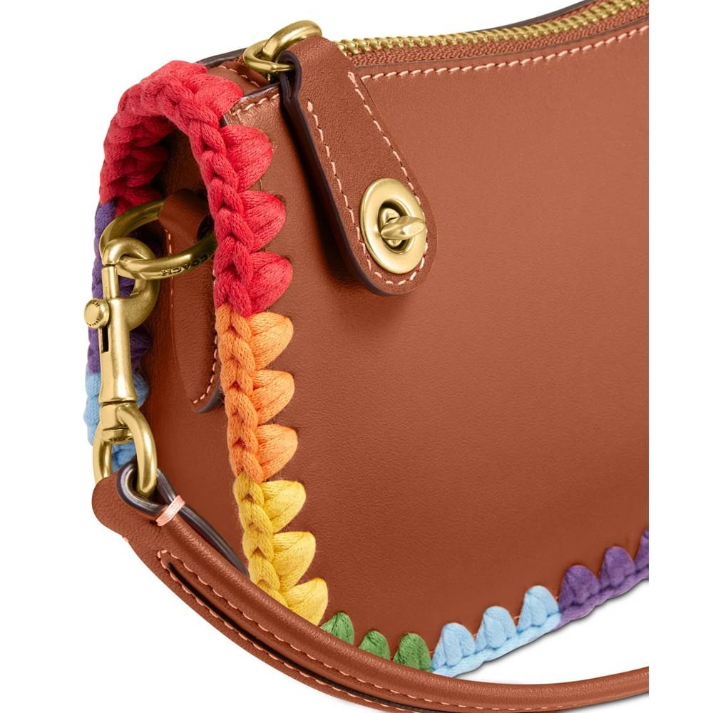 商品Coach|The Coach Originals Pride Crochet Trim Glovetanned Leather Mini Swinger 20,价格¥2216,第2张图片详细描述