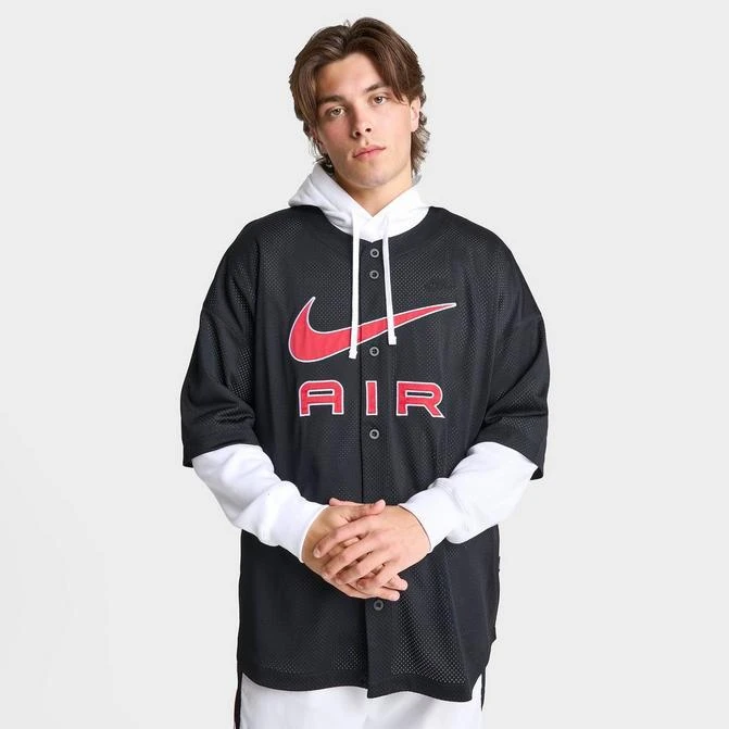 商品NIKE|Men's Nike Air Logo Baseball Top,价格¥186,第1张图片