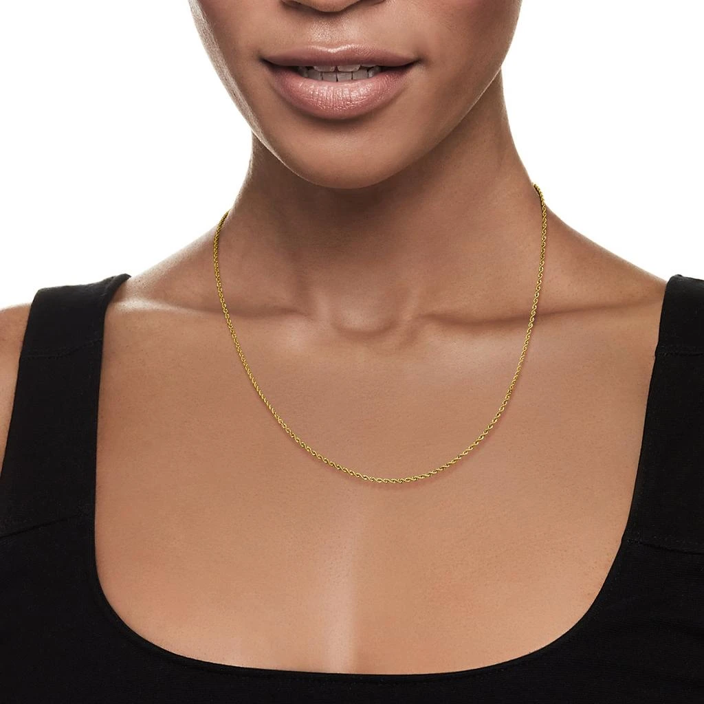 商品Ross-Simons|Italian 1.5mm 18kt Yellow Gold Rope-Chain Necklace,价格¥2625,第2张图片详细描述