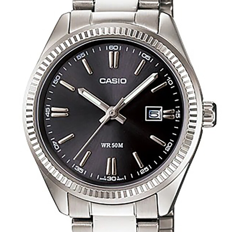 卡西欧（CASIO）手表 指针系列简约石英防水女表 钢带LTP-1302D-1A2-黑盘-LTP-1302D-1A2商品第2张图片规格展示