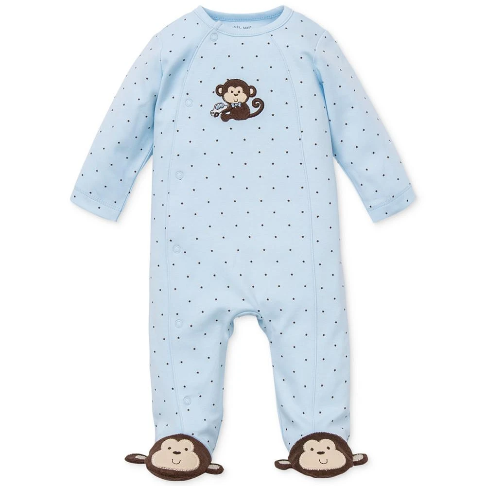 商品Little Me|男友小猴子包脚连体衣 Little Me Baby Boys' Monkey Footed Coverall,价格¥101,第1张图片