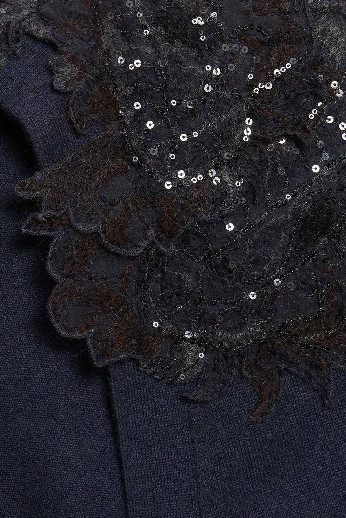 Sequin-embellished cashmere cardigan商品第4张图片规格展示
