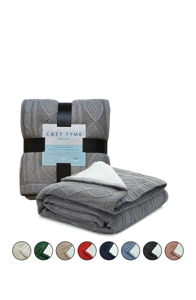 商品INSPIRED HOME|Cozy Tyme Zaim Cable Knit Throw,价格¥495,第2张图片详细描述