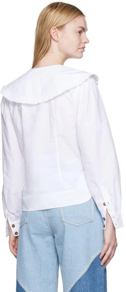 商品Ganni|White Organic Cotton Shirt,价格¥990,第3张图片详细描述