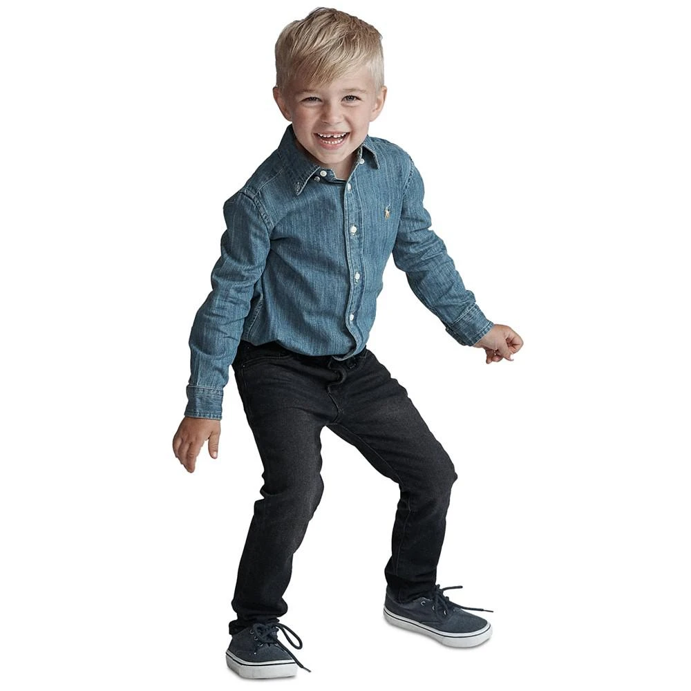 商品Ralph Lauren|Toddler and Little Boys Cotton Chambray Shirt,价格¥413,第5张图片详细描述