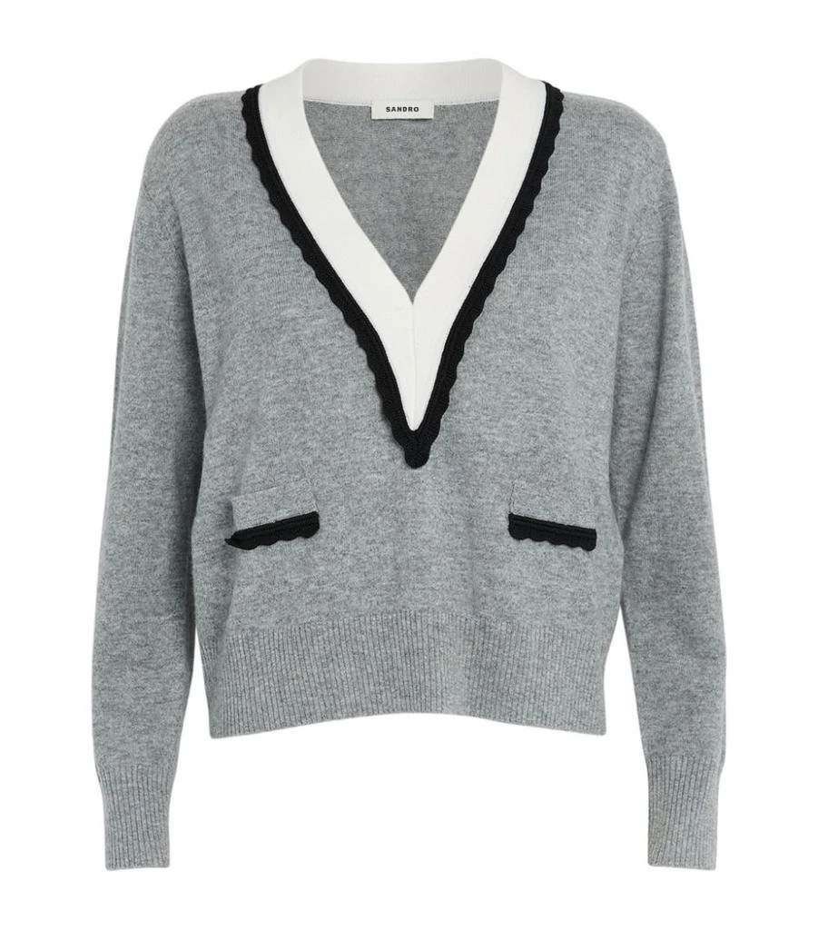 商品Sandro|Wool-Cashmere Sweater,价格¥2706,第1张图片