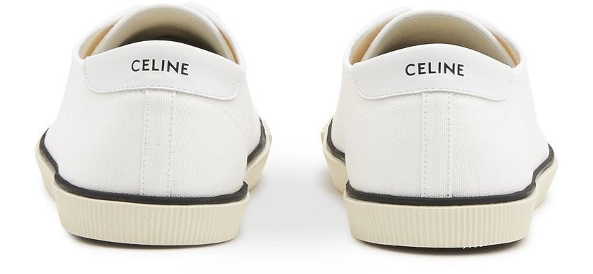 商品Celine|Blank 帆布和小牛皮低帮绑带运动鞋,价格¥3827,第6张图片详细描述