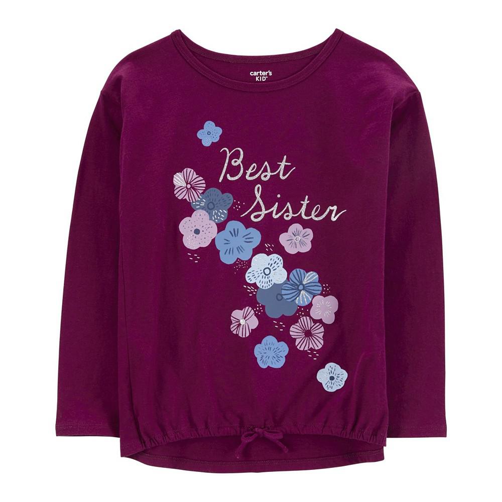Little Girls Best Sister Jersey T-shirt商品第1张图片规格展示