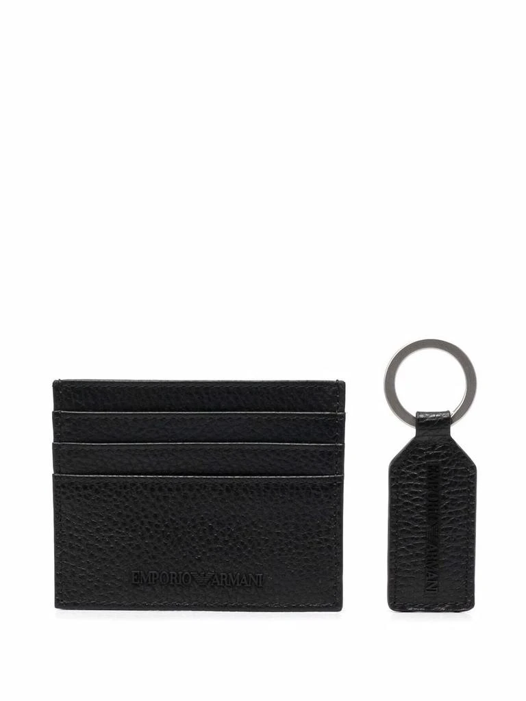 商品Emporio Armani|LEATHER CARD CASE AND KEY HOLDER SET,价格¥893,第1张图片