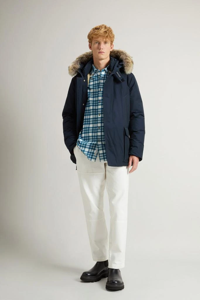 商品Woolrich|Arctic Anorak in Ramar Cloth with Detachable Fur - Men - Black,价格¥7975,第2张图片详细描述
