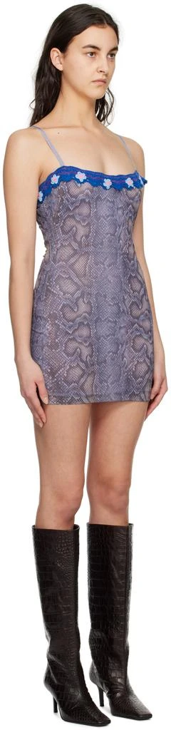 商品Danielle Guizio|Blue Printed Minidress,价格¥752,第2张图片详细描述