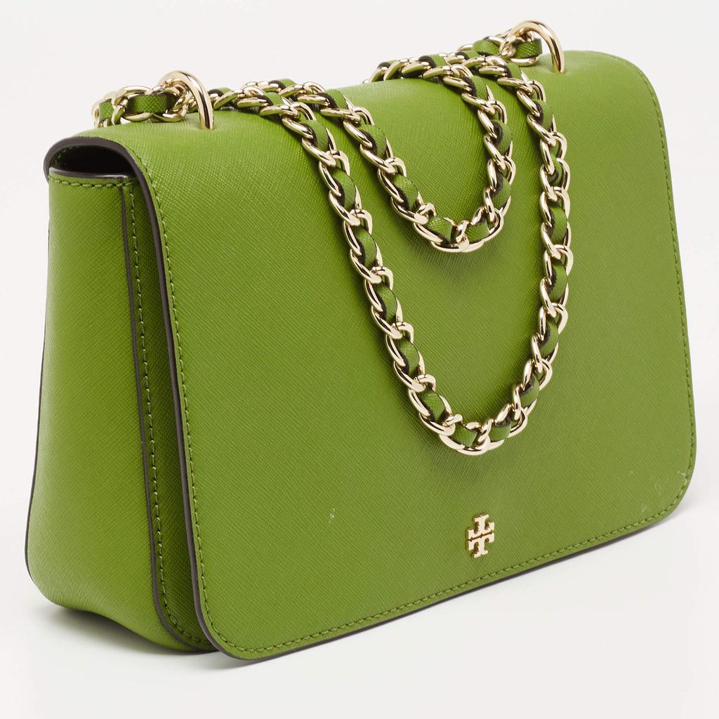 商品[二手商品] Tory Burch|Tory Burch Green Leather Robinson Shoulder Bag,价格¥1140,第5张图片详细描述