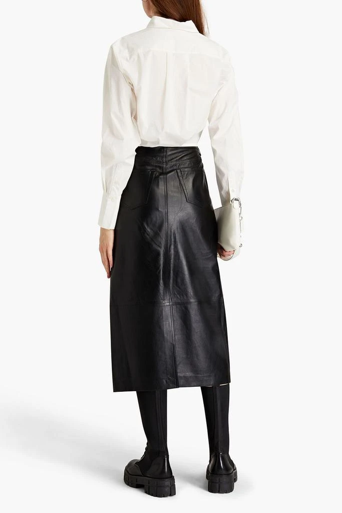 商品FRAME|Leather midi skirt,价格¥2398,第1张图片