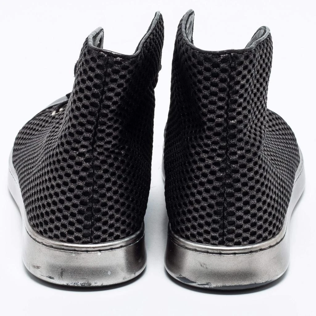 商品[二手商品] Chanel|Chanel Black Mesh and Leather CC Cap Toe High Top Sneakers Size 40.5 ,价格¥1803,第5张图片详细描述