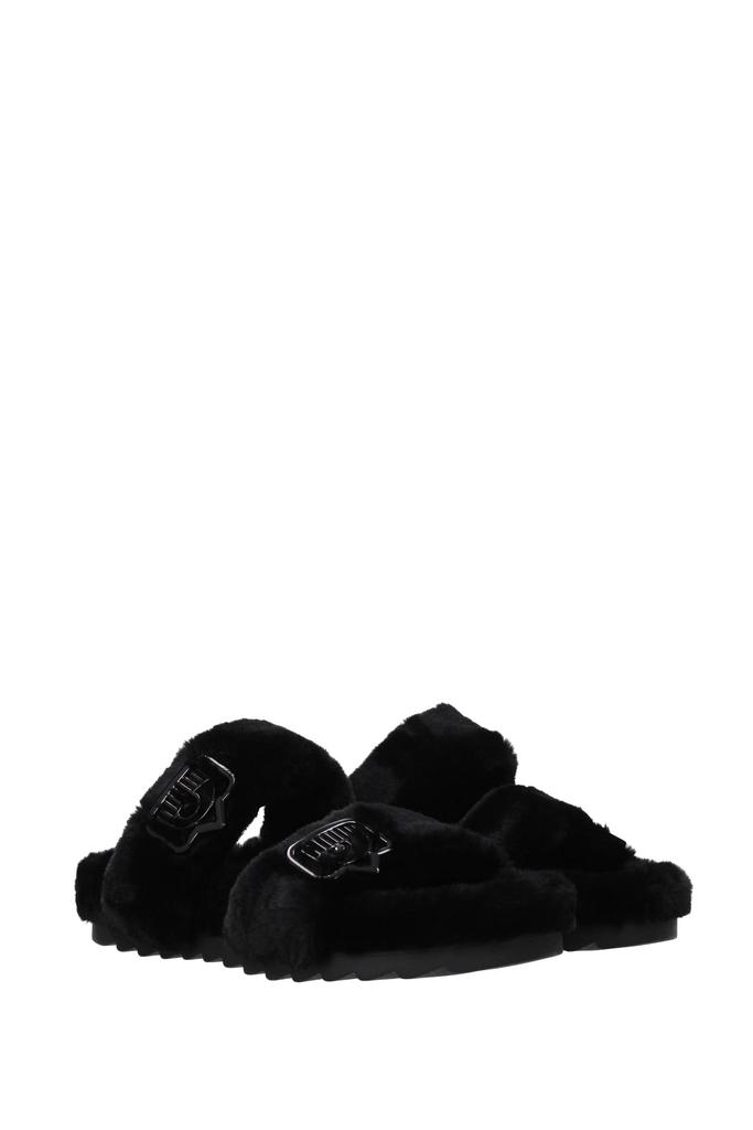 Slippers and clogs Eco Fur Black商品第2张图片规格展示