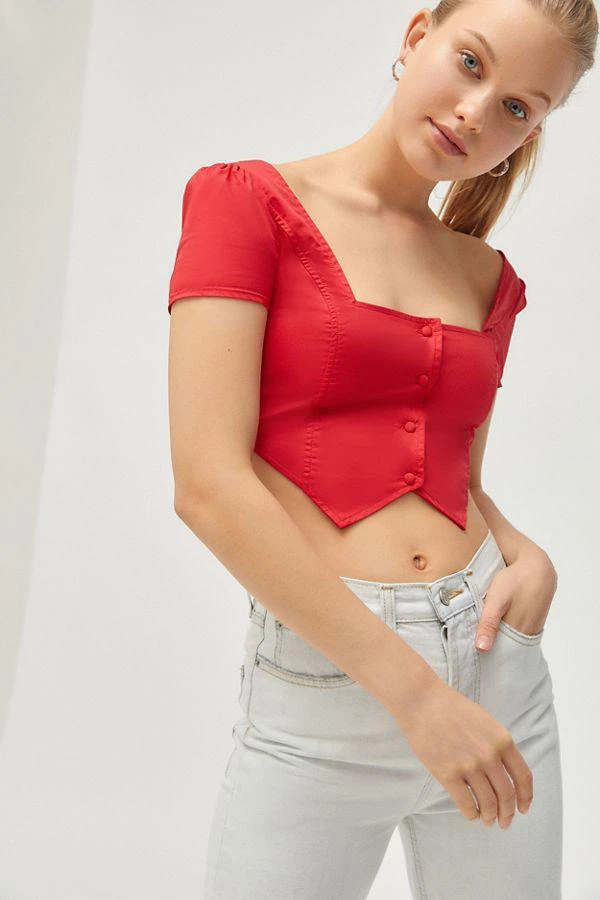 商品I.AM.GIA|I.AM.GIA Ankaa Square Neck Cropped Top,价格¥74,第1张图片