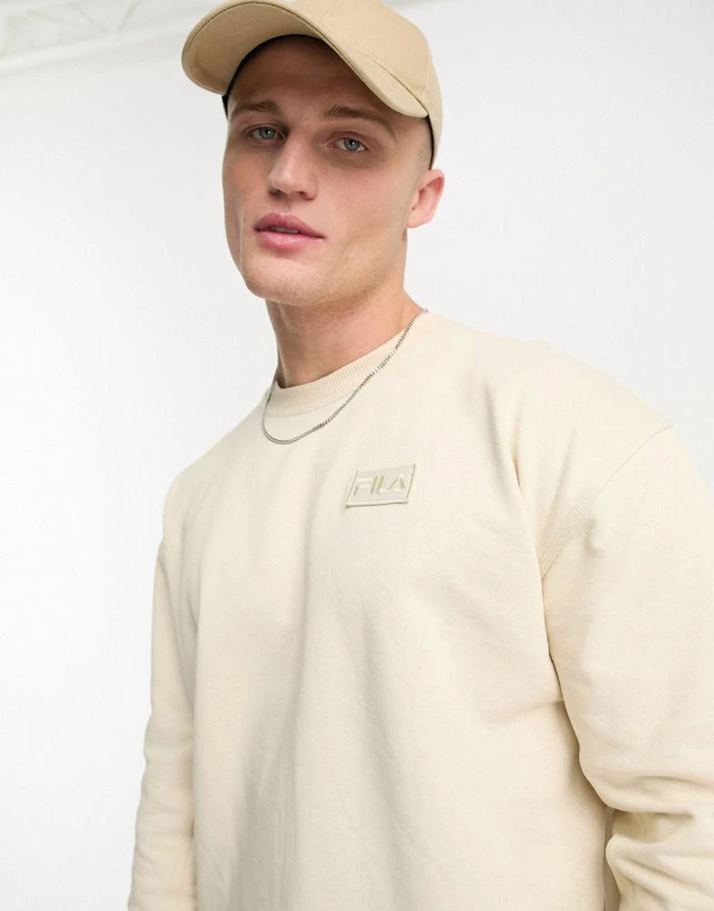 商品Fila|Fila unisex Trev sweatshirt with seam detail in oatmeal,价格¥372,第3张图片详细描述