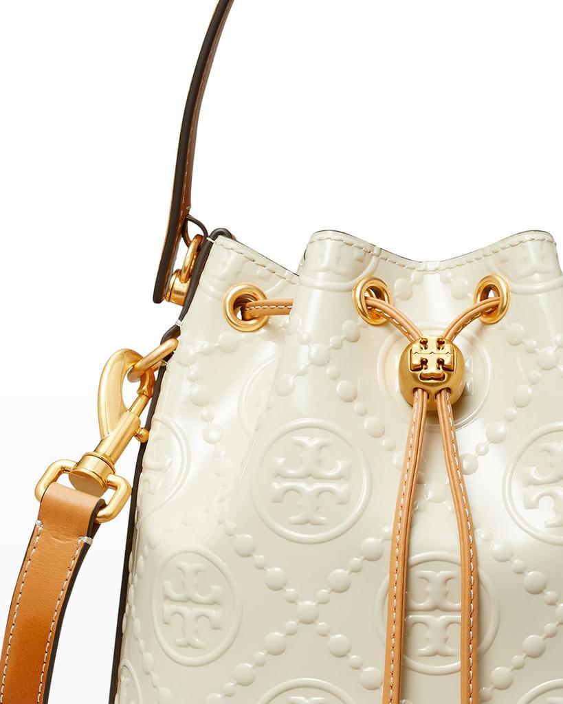 商品Tory Burch|T Monogram Patent Embossed Bucket Bag,价格¥4248,第6张图片详细描述