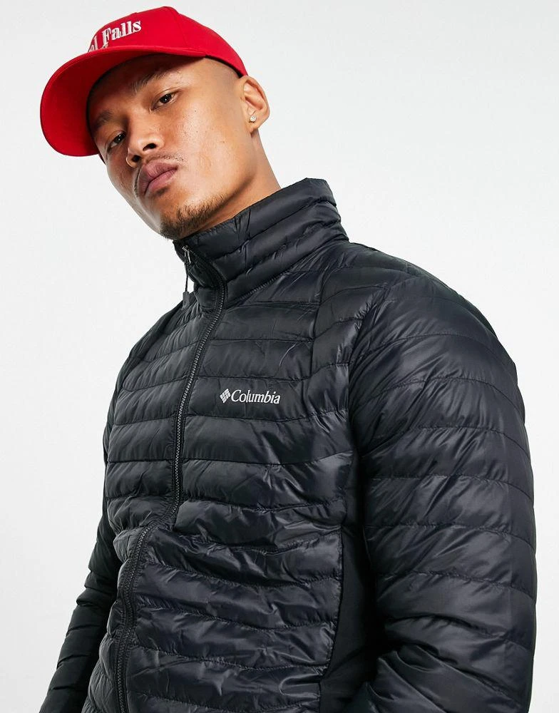 商品Columbia|Columbia Powder Pass puffer jacket in black,价格¥436,第2张图片详细描述