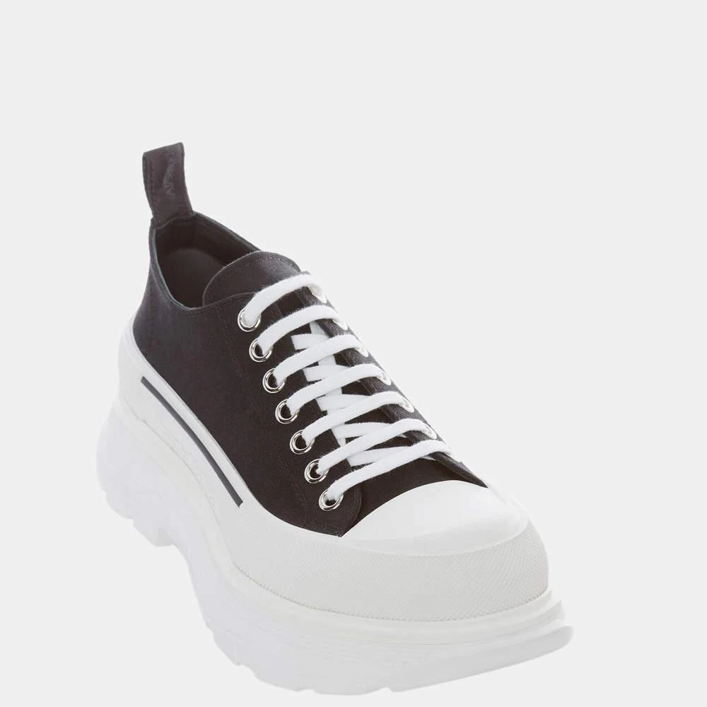 商品Alexander McQueen|Alexander Mcqueen Black/White Tread Slick Lace Up Sneakers Size EU 38,价格¥3650,第2张图片详细描述