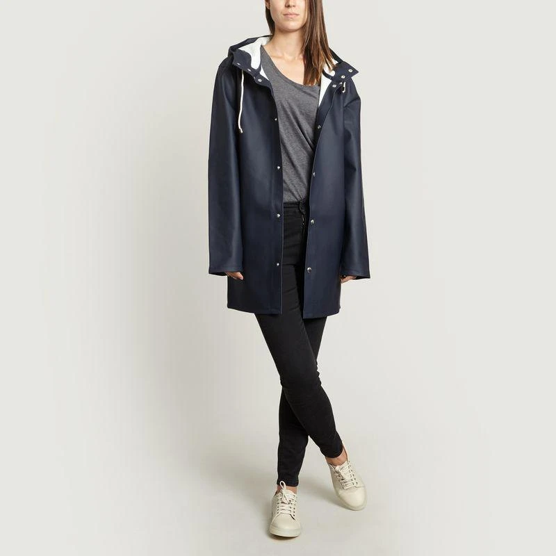 商品Stutterheim|Stockholm Rain Coat Navy Blue STUTTERHEIM,价格¥1851,第2张图片详细描述