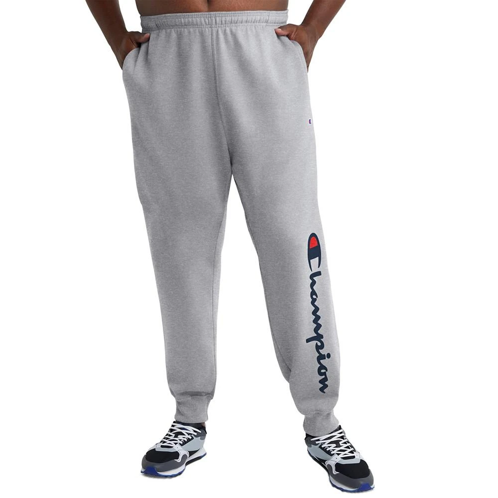 商品CHAMPION|Men's Big & Tall Powerblend Standard-Fit Logo-Print Fleece Joggers,价格¥113,第1张图片