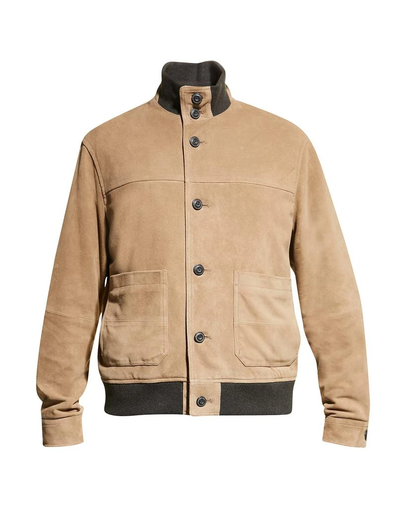 商品Vince|Men's Suede Button-Front Jacket,价格¥9287,第2张图片详细描述