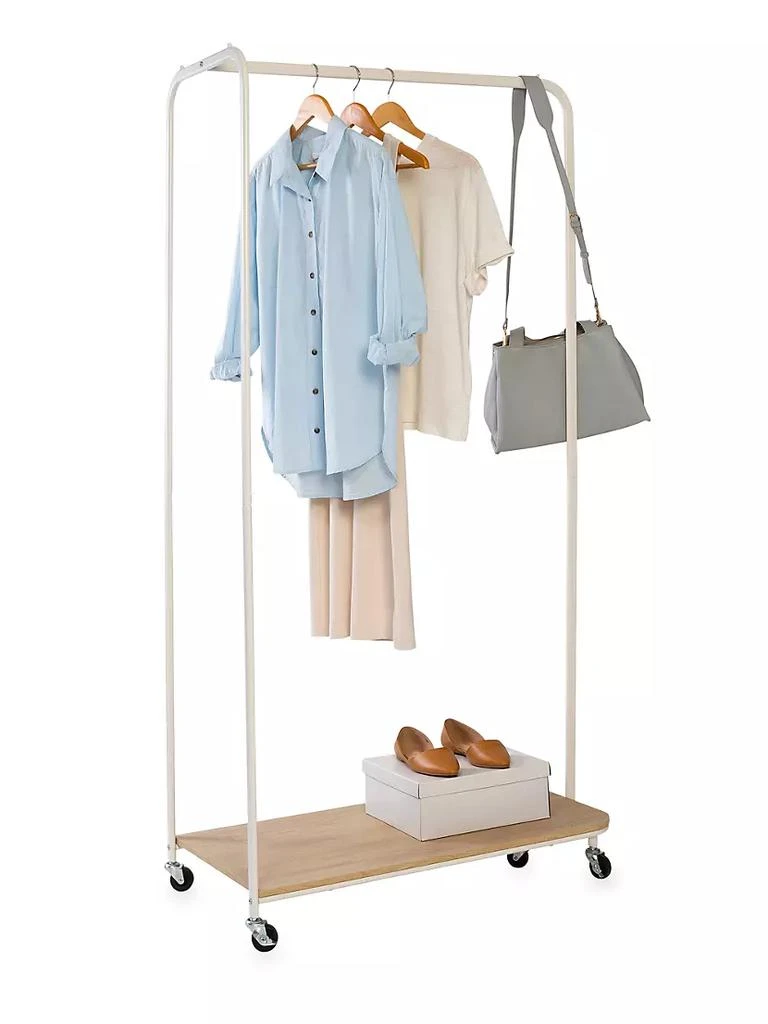 商品Honey Can Do|Rolling Clothes Rack With Shoe Shelf,价格¥515,第3张图片详细描述