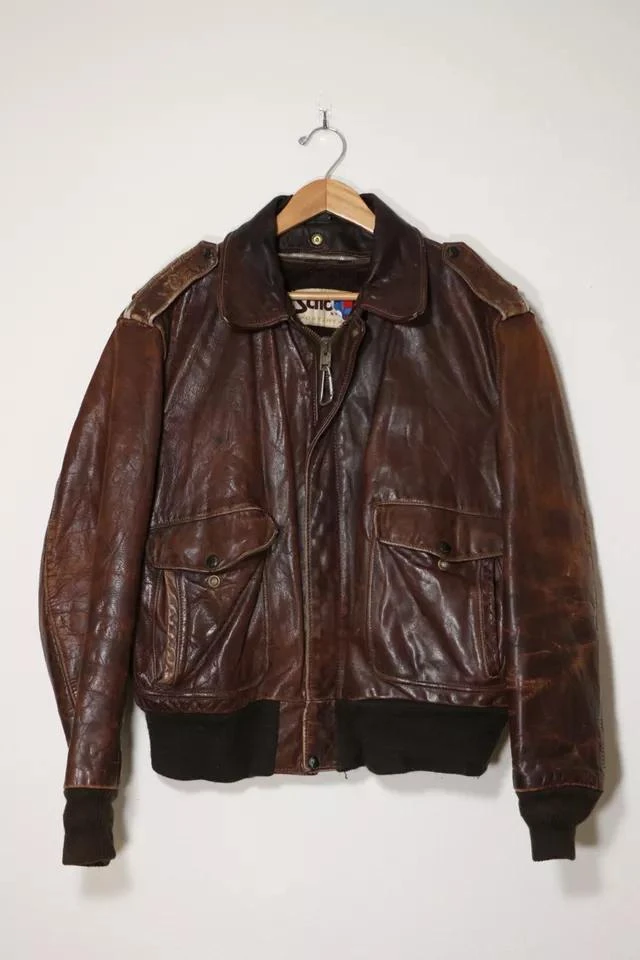 商品Schott|Vintage Schott Lined Leather Flight Jacket Made in USA,价格¥2240,第1张图片
