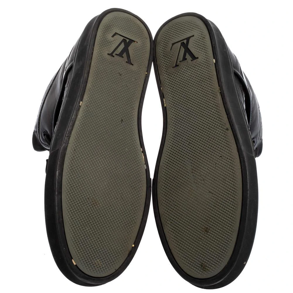 Louis Vuitton Black Monogram Leather And Patent Leather Tower High Top Sneakers Size 44.5 商品