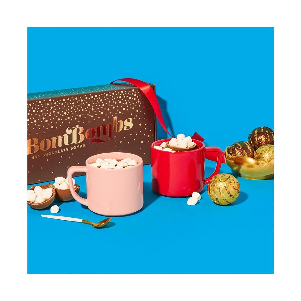 商品Thoughtfully|BomBombs Hot Cocoa Bomb Fudge Brownie and Caramel Candy Hot Chocolate Bombs Gift Set, Set of 10,价格¥298,第2张图片详细描述
