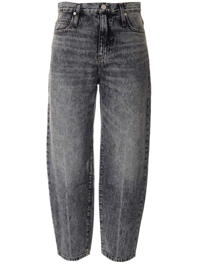 商品FRAME|Frame Barrel Bleached Distressed Jeans,价格¥1520-¥2403,第1张图片