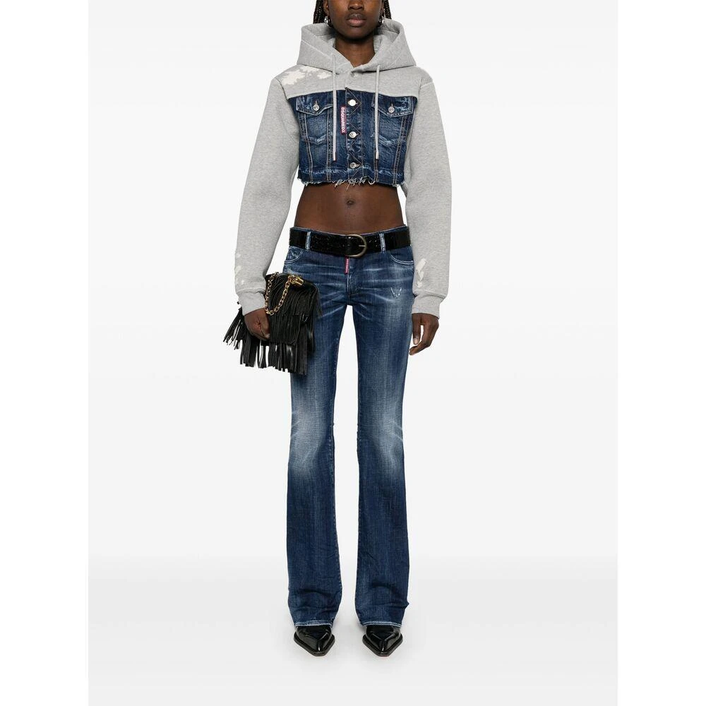 商品DSQUARED2|Blue  Gray Sweatshirts,价格¥4848,第4张图片详细描述